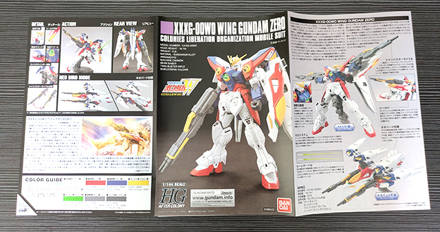 ガンプラ HGAC ウイングガンダムゼロ ソリッドクリア 説明書