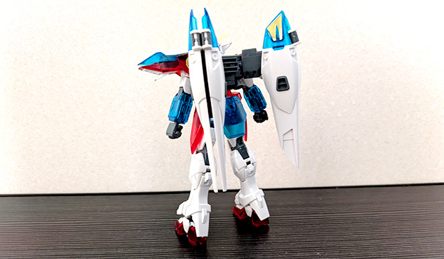 ガンプラ HGAC ウイングガンダムゼロ ソリッドクリア ウイングバインダー 斜め後ろ