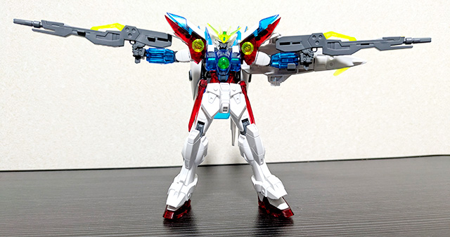 ガンプラ HGAC ウイングガンダムゼロ ソリッドクリア ツインバスターライフル 前