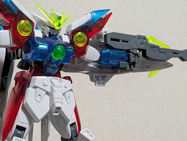 ガンプラ HGAC ウイングガンダムゼロ ソリッドクリア ツインバスターライフル 近距離