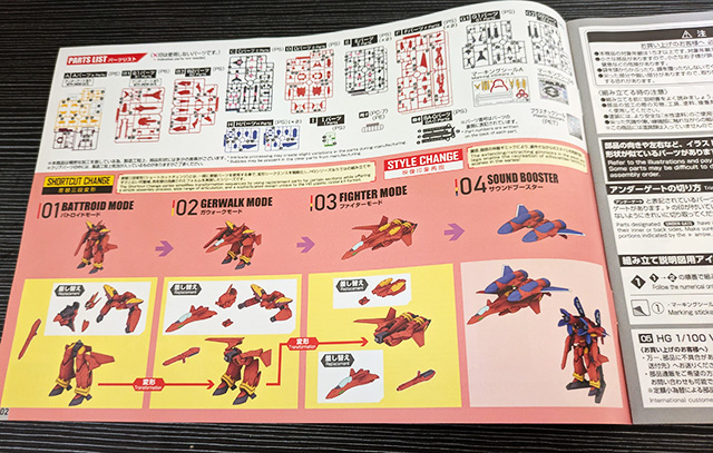 マクロスモデラーズ マクロス7 VF-19改 ファイヤーバルキリー 説明書2