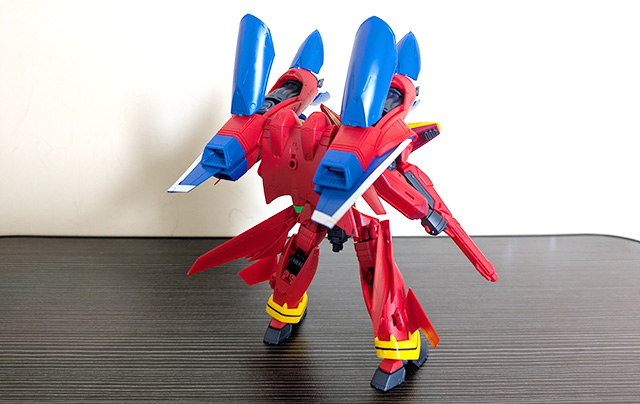 マクロスモデラーズ マクロス7 VF-19改 ファイヤーバルキリー バトロイドモード サウンドブースター装備 斜め 背面側